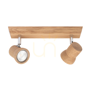 Stropní svítidlo Venla, včetně 2 objímek GU10, max.. 5 W, olejovaný dub/chromovaný kov, 29 cm small 1