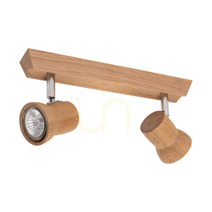 Stropní svítidlo Venla, včetně 2 objímek GU10, max.. 5 W, olejovaný dub/chromovaný kov, 29 cm small 0