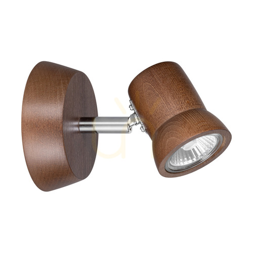 Kontrola Nástěnné svítidlo Venla, obsahuje 1 objímku GU10, max.. 5 W, bukové a ořechové dřevo / chromovaný kov, 14 cm