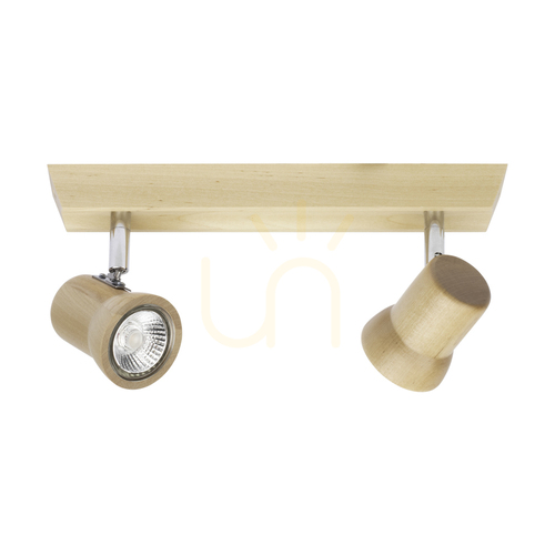 Kontrola Stropní svítidlo Venla, včetně 2 objímek GU10, max.. 5 W, bříza/chromovaný kov, 29 cm