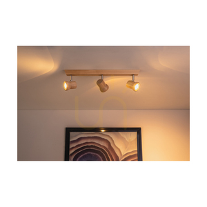 Stropní svítidlo Venla, včetně 3 objímek GU10, max.. 5 W, bříza/chromovaný kov, 49 cm small 3