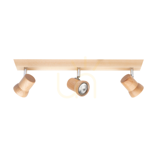 Kontrola Stropní svítidlo Venla, včetně 3 objímek GU10, max.. 5 W, bříza/chromovaný kov, 49 cm