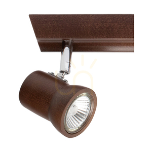 Stropní svítidlo Venla, včetně 3 objímek GU10, max.. 5 W, bukové a ořechové dřevo / chromovaný kov, 49 cm small 1