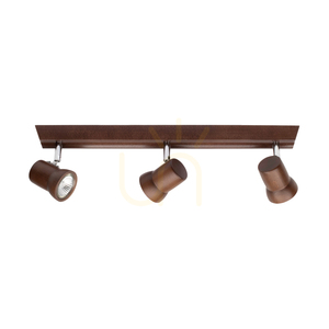 Stropní svítidlo Venla, včetně 3 objímek GU10, max.. 5 W, bukové a ořechové dřevo / chromovaný kov, 49 cm small 0
