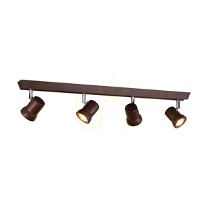 Stropní svítidlo Venla, včetně 4 objímek GU10, max.. 5 W, bukové a ořechové dřevo / chromovaný kov, 69 cm small 1