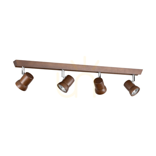 Kontrola Stropní svítidlo Venla, včetně 4 objímek GU10, max.. 5 W, bukové a ořechové dřevo / chromovaný kov, 69 cm