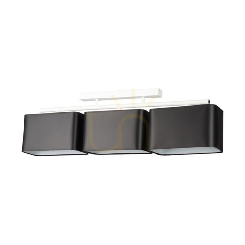 Kontrola Stropní svítidlo Vertigo, 3xE27, Max. 25 W, bílý kov / černý stínidlo, 86 cm