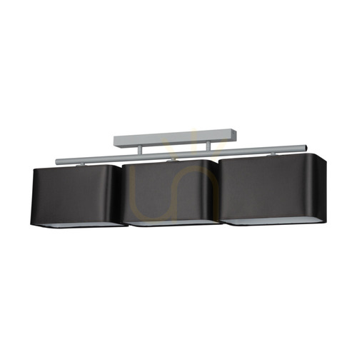 Kontrola Stropní svítidlo Vertigo, 3xE27, Max. 25 W, šedý kov / černý stínidlo, 86 cm