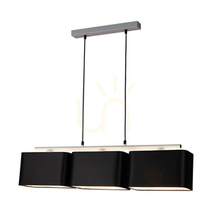 Závěsné svítidlo Vertigo, 3xE27, Max. 25 W, bílý kov / černý PVC kabel / černý stínidlo, 86 cm small 1