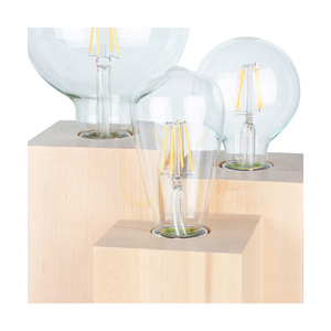 Stolní lampa Vincent Square, 3xE27, Max. 15 W, bříza/černá, PVC kabel 20 cm small 1