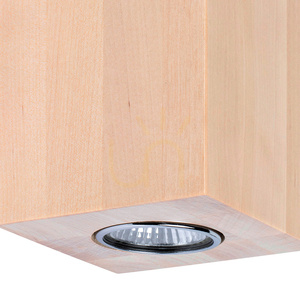 Nástěnné svítidlo Wooddream Square, 2xGU10, Max. 6 W, bříza, 10 cm small 1