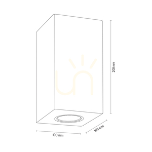 Nástěnné svítidlo Wooddream Square, 2xGU10, Max. 6 W, bříza, 10 cm small 2