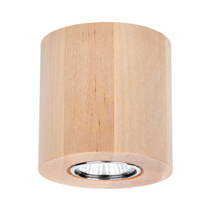 Kruhové stropní svítidlo Wooddream, 1xGU10, Max. 6 W, bříza, Ø 10 cm small 0