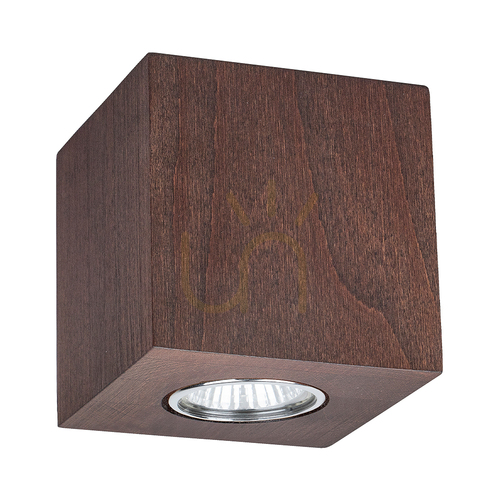 Kontrola Stropní svítidlo Wooddream Square, 1xGU10, Max. 6 W, bukové a ořechové dřevo, 10 cm