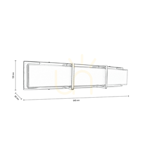 Nástěnné svítidlo Zoey, včetně LED žárovky 3000 K, 27 W, chromovaný kov / bílý skleněný stínidlo, 64 cm small 2
