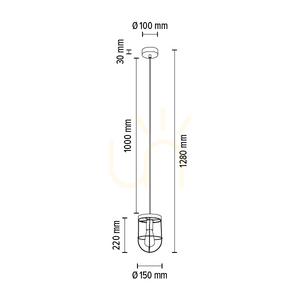 Závěsné svítidlo Netuno 1xE27 Max. 60 W, mořená borovice, šedá/černý kov/černý PVC kabel/stínidlo ze stříbrného kovu, Ø 15 cm small 3