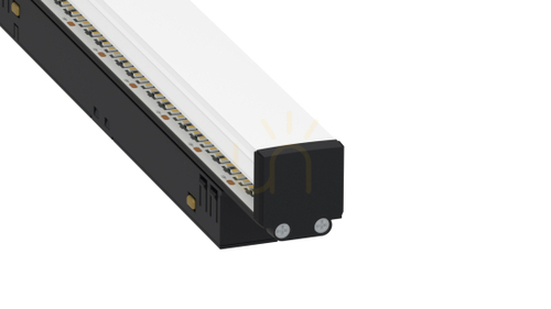 Kontrola LED sada LUMINES SOLVIA pro lištu GENESIS, černý elox, 1 m, 12 W, 2700 K, 48 V DC