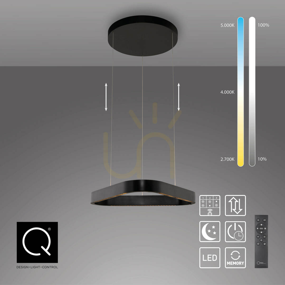 Náhled Q-STRETTO 2690-18 Černé závěsné svítidlo s 2 LED diodami Q-STRETTO 2690-18 Černé závěsné svítidlo s 2 LED diodami