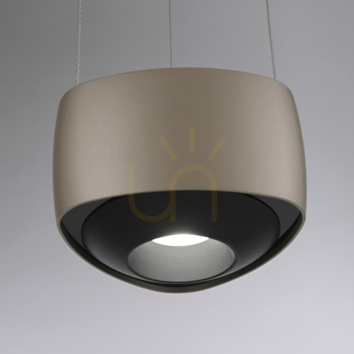 Kontrola Q-STRETTO 2657-97 Hnědé závěsné svítidlo s 2 LED diodami