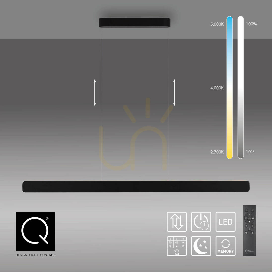 Pohled Q-STRETTO 2687-18 Černé závěsné svítidlo s 2 LED diodami Q-STRETTO 2687-18 Černé závěsné svítidlo s 2 LED diodami