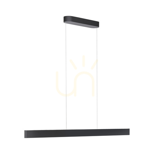 Kontrola Q-STRETTO 2687-18 Černé závěsné svítidlo s 2 LED diodami