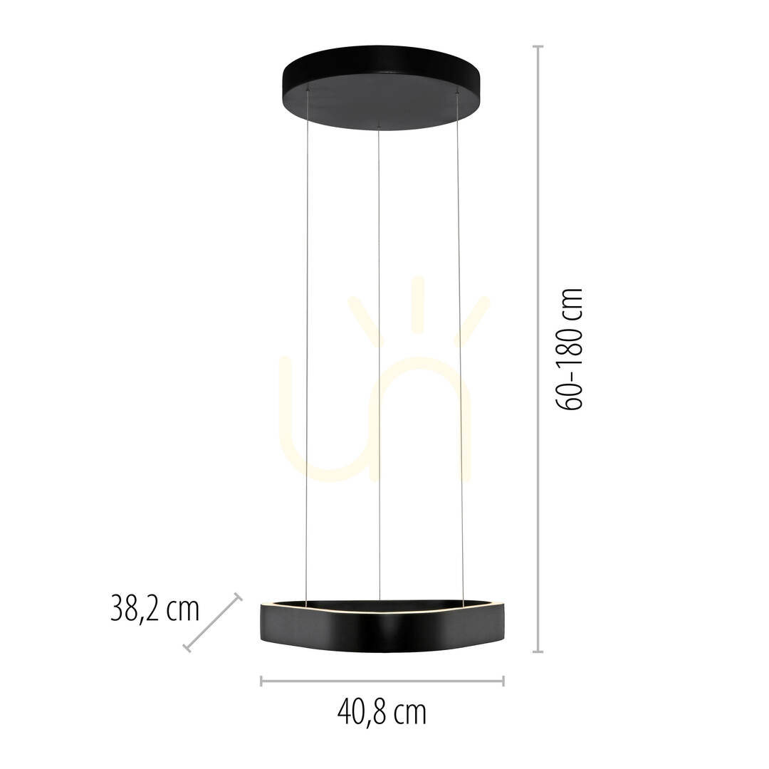 Kontrola Q-STRETTO 2689-18 Černé závěsné svítidlo s 2 LED diodami Q-STRETTO 2689-18 Černé závěsné svítidlo s 2 LED diodami