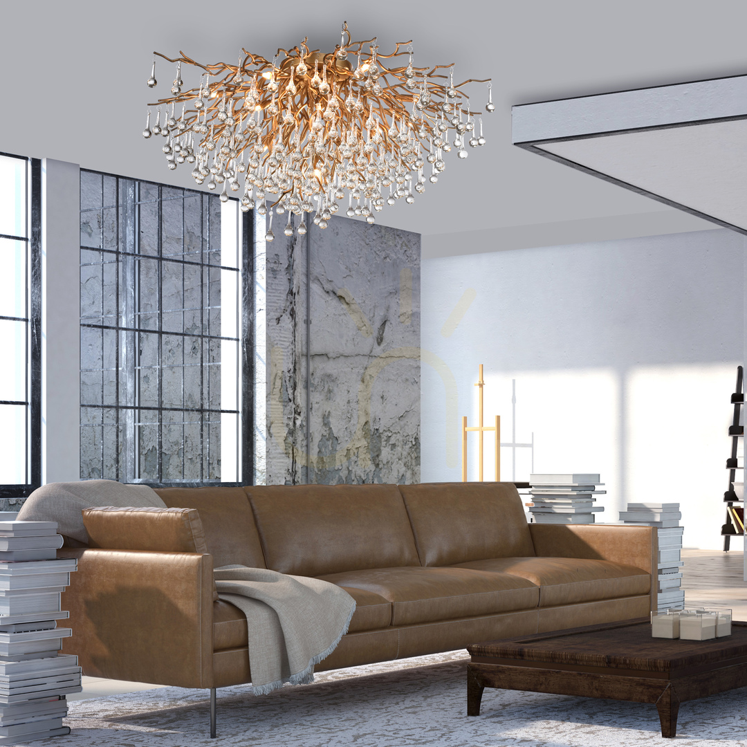 Náhled Stropní svítidlo ICICLE 8092-11, mosaz, 14xG9 Stropní svítidlo ICICLE 8092-11, mosaz, 14xG9