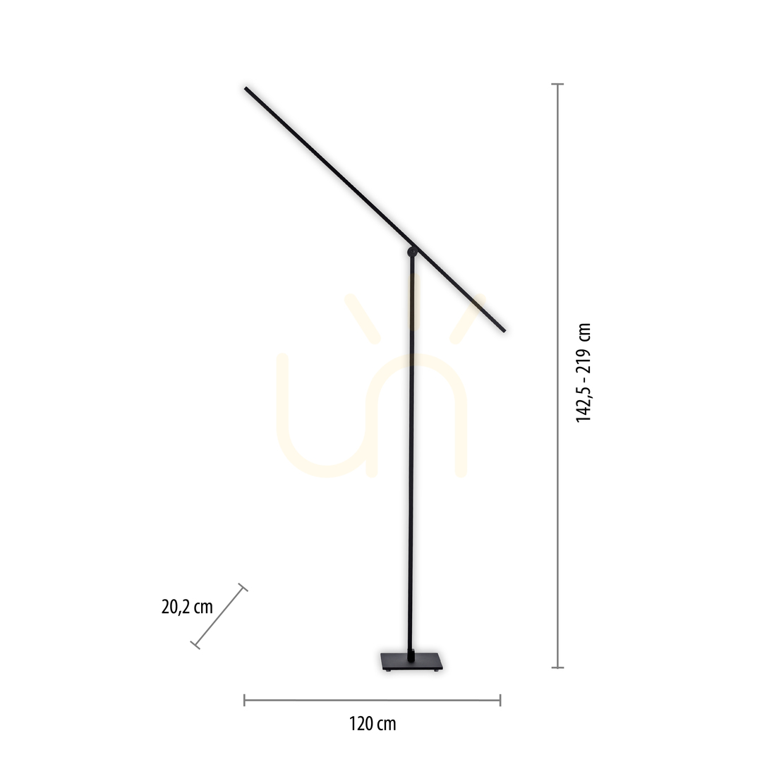 Náhled Stojací lampa PURE-GRAFO 407-18, černá, 1xLED Stojací lampa PURE-GRAFO 407-18, černá, 1xLED