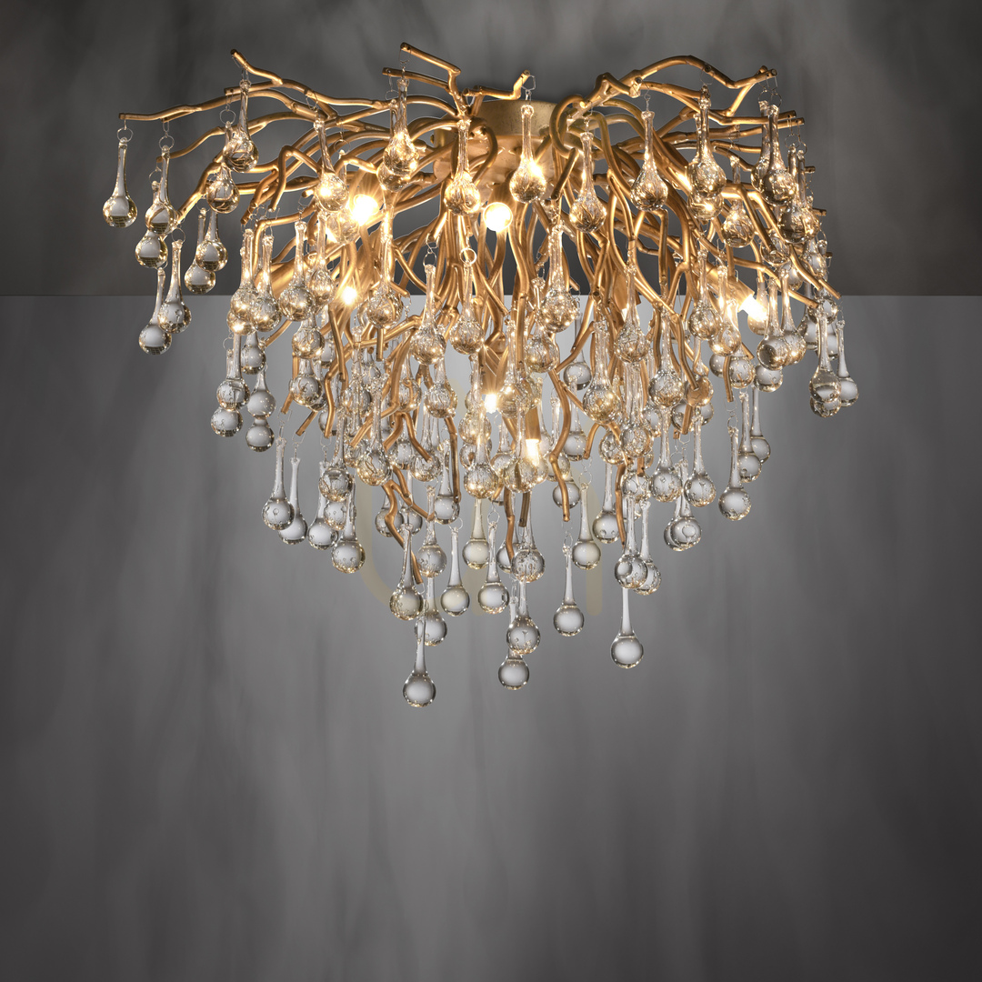 Kontrola Stropní svítidlo ICICLE 8091-11, mosaz, 9xG9 Stropní svítidlo ICICLE 8091-11, mosaz, 9xG9