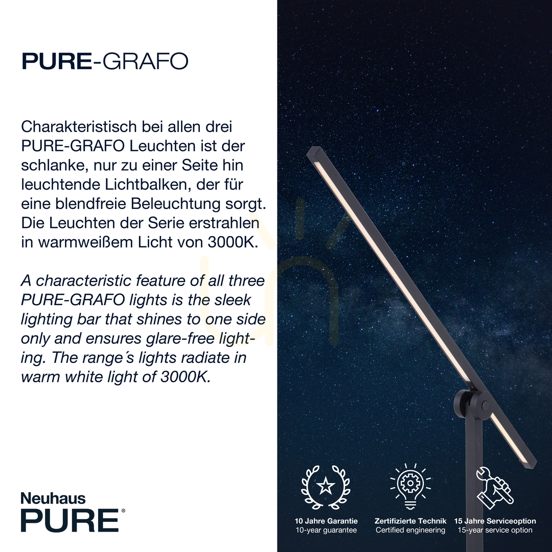 Zobrazit PURE-GRAFO 9407-18 Černá nástěnná lampa s 1 LED diodou PURE-GRAFO 9407-18 Černá nástěnná lampa s 1 LED diodou
