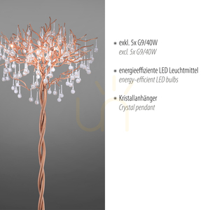 ICICLE 232-11 Mosazná stojací lampa, 5xG9 small 3