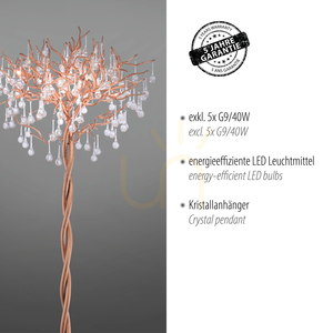 ICICLE 232-11 Mosazná stojací lampa, 5xG9 small 4