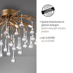 Stropní svítidlo ICICLE 8090-11, mosaz, 4xG9 small 4