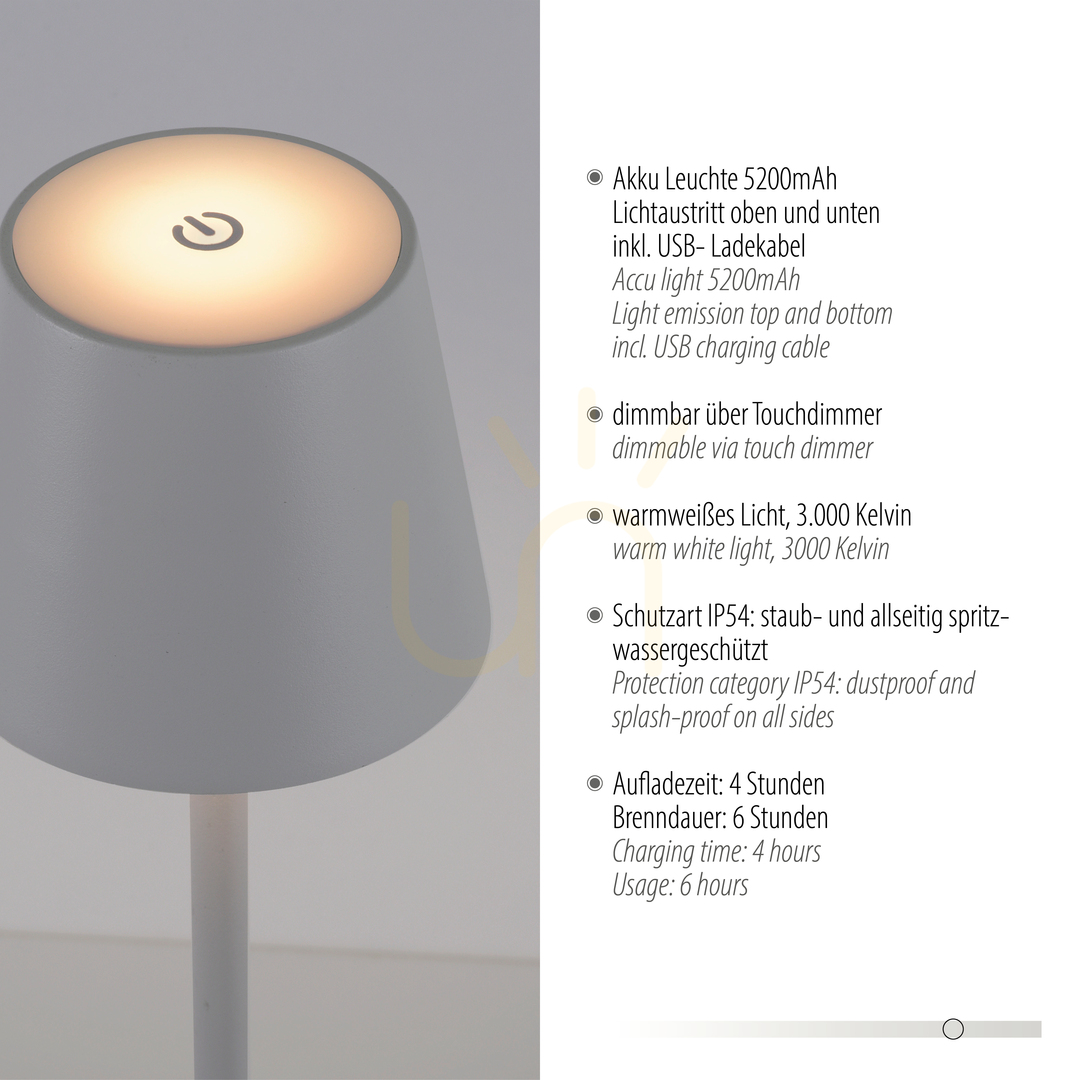 Zobrazit Stolní lampa EURIA 19250-16, bílá, 1xLED Stolní lampa EURIA 19250-16, bílá, 1xLED