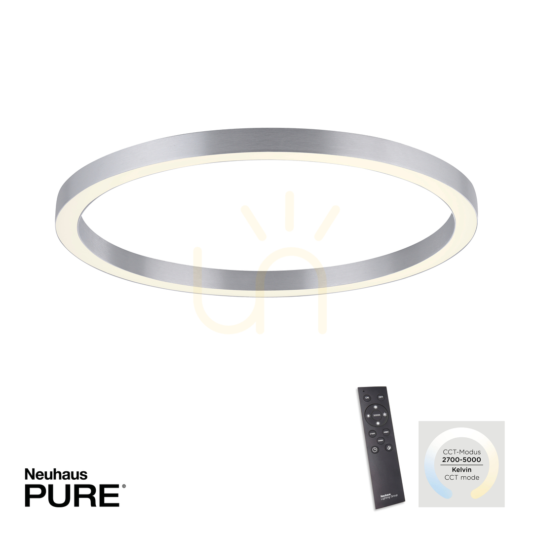 Pohled Stropní svítidlo PURE-LINES 6306-95, stříbrné, 1xLED Stropní svítidlo PURE-LINES 6306-95, stříbrné, 1xLED