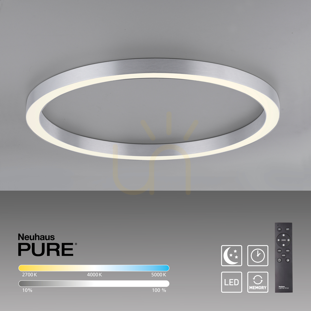 Pohled Stropní svítidlo PURE-LINES 6306-95, stříbrné, 1xLED Stropní svítidlo PURE-LINES 6306-95, stříbrné, 1xLED