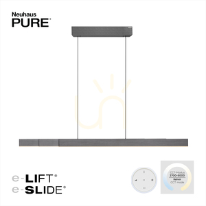 PURE-MOTO-RISE 2545-15 Šedé závěsné svítidlo s 3 LED diodami small 1