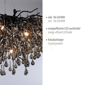 Závěsné svítidlo ICICLE 2192-18, černé, 10xG9 small 3