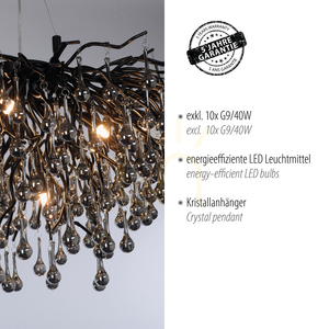 Závěsné svítidlo ICICLE 2192-18, černé, 10xG9 small 4
