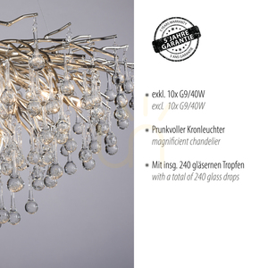 ICICLE 2192-55 Stříbrné závěsné svítidlo 10xG9 4 ICICLE 2192-55 Stříbrné závěsné svítidlo 10xG9 small 4