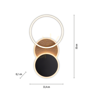 SEVENT 14116-78 Stropní svítidlo, dřevěný povrch, 1xLED small 8