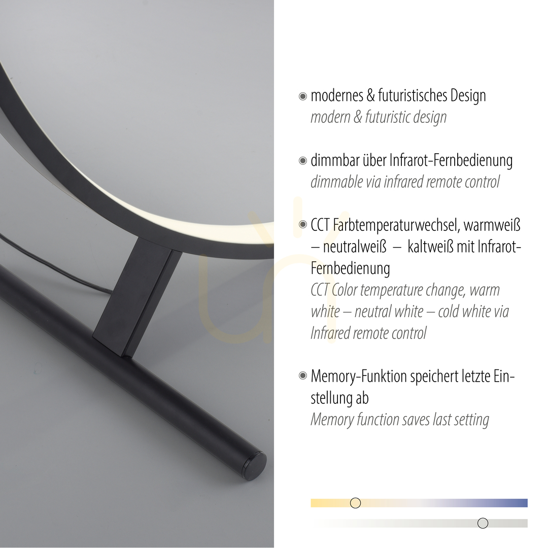 Zobrazit Stojací lampa HULA 320-18, černá, 1xLED Stojací lampa HULA 320-18, černá, 1xLED