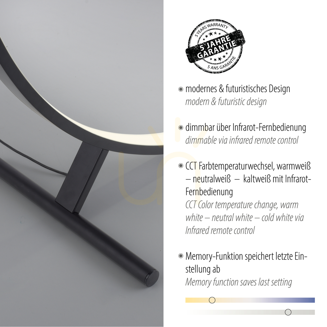 Zobrazit Stojací lampa HULA 320-18, černá, 1xLED Stojací lampa HULA 320-18, černá, 1xLED