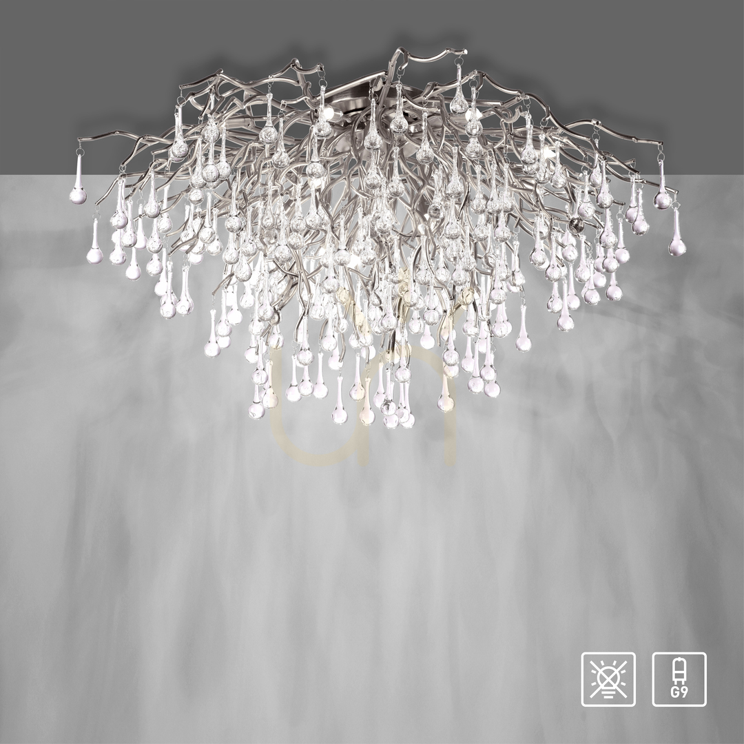 Zobrazit ICICLE 8092-55 Stropní svítidlo, stříbrné, 14xG9 ICICLE 8092-55 Stropní svítidlo, stříbrné, 14xG9