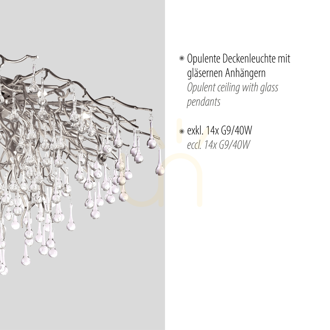 Zobrazit ICICLE 8092-55 Stropní svítidlo, stříbrné, 14xG9 ICICLE 8092-55 Stropní svítidlo, stříbrné, 14xG9