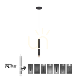 Černé závěsné LED svítidlo Paul Neuhaus PURE-VEGA 2211-18, 3000 K small 1