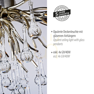 Stropní svítidlo ICICLE 8090-55, stříbrné, 4xG9 small 4