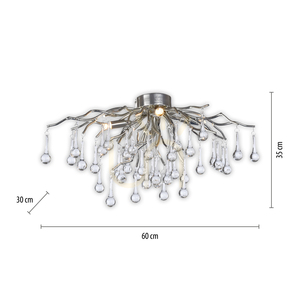 Stropní svítidlo ICICLE 8090-55, stříbrné, 4xG9 small 8