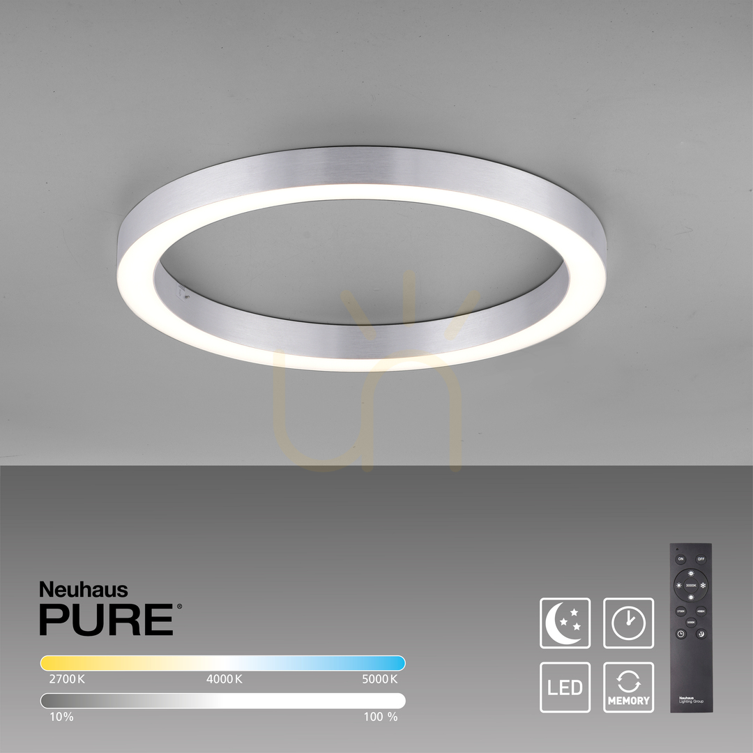 Kontrola PURE-LINES 6309-95 Stropní svítidlo, stříbrné, 1xLED PURE-LINES 6309-95 Stropní svítidlo, stříbrné, 1xLED