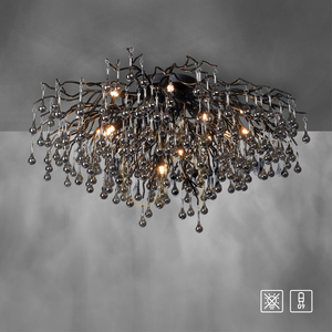 Stropní svítidlo ICICLE 8092-18, černé, 14xG9 small 13